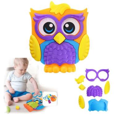 Imagem de Brinquedo Quebra Cabeça Corujinha Infantil Monta Desmonta - JxP Brink