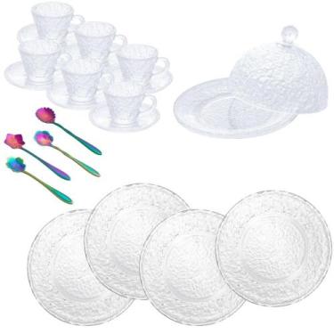 Imagem de Jogo Para Café Sobremesas 21 Peças Cristal Martelado Lyor/Wolff