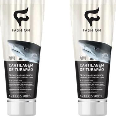 Imagem de Creme Massageador Fashion Cartilagem de Tubarão Bisnaga 200ml Kit 2 Un