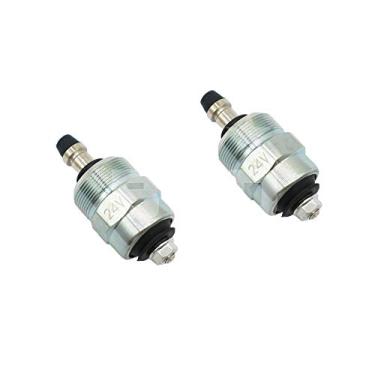 Imagem de Válvula solenoide de desligamento de combustível diesel BSD 146650-0820 Válvula magnética para Zexel com bomba Bosch EPVE VE (24 V (2 peças))