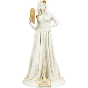 Imagem de Estátua Pombagira Maria Padilha Imagem Umbanda Candomblé (Cor Mármore Dourado)