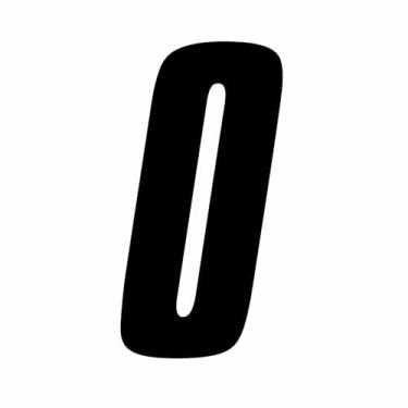 Imagem de Awonderful Decalques de corrida removíveis 5 polegadas/13 cm adesivos de motocicleta de vinil para Dirt Bike, ATV, Ebike, Track Day Graphics - Preto (pacote com 2) (número 0)