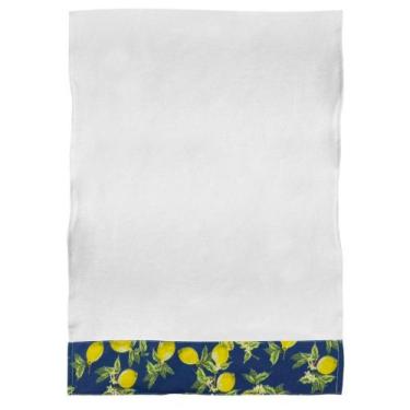 Imagem de Pano de Prato Algodão Personalizado Com Barrado Estampado Alta Absorçã