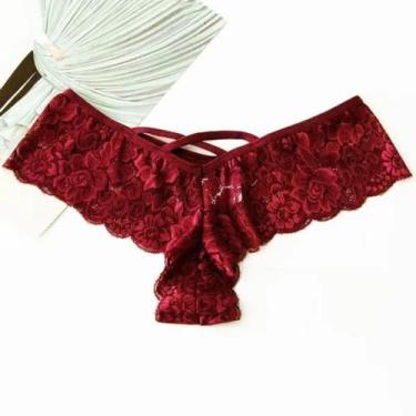 Imagem de Lingerie Calcinha Tanga com Rendas Bordadas e Laços - Master