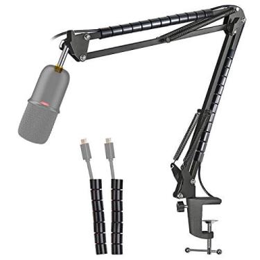 Imagem de Braço de Boom Ajustável para HyperX SoloCast: profissional e cabo compatível