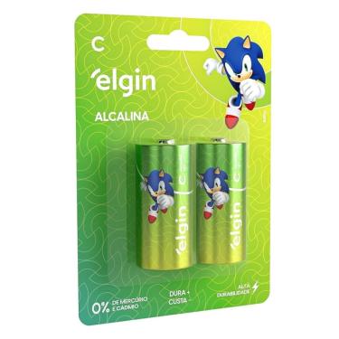 Imagem de Pilha Alcalina Elgin Pequena C LR14 2 Unidades