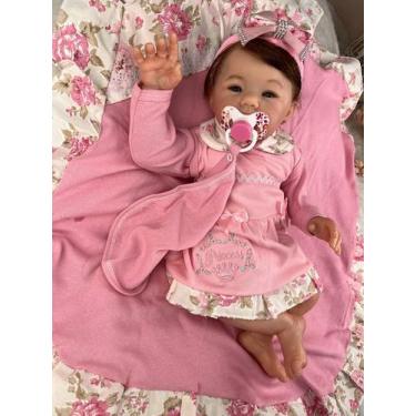 Imagem de Bebe reborn menina corpo silicone realista recém nascida - Mundo Azul 
