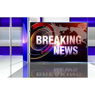 Imagem de News Broadcast Hall Backdrop Studio TV Breaking News Background Sala de imprensa Programa de Fundo de Fotografia Gravação Relatório de Notícias Business Newsman Pano de fundo Retrato Crianças Foto