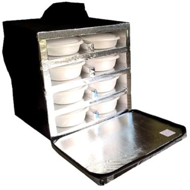 Imagem de Bolsa Mochila Bag Térmica Motoboy Entrega 16 Marmitex de Isopor - Com Revestimento de Alumí­nio