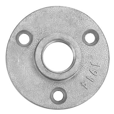 Imagem de 65mm DN15 Flange Pipe Base Thread Floor Flange, 10pcs 3 Furos Liga/Ferro Fundido Fixação para Tubos Torneiras Suprimentos (Liga de alumínio)