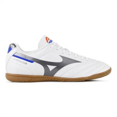 Imagem de Chuteira Futsal Mizuno Morelia Club In, Branco, Chumbo, 41
