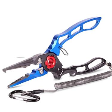 Imagem de Alicate de liga multifuncional, alicate de pesca, cortador de arame, acessórios de equipamento de pesca, alicate de pesca (argento, como mostra a imagem)
