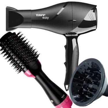 Imagem de Secador De Cabelo Taiff 1700w Ions Profissional Ar Quente Frio Preto D