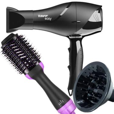 Imagem de Secador De Cabelo Taiff 1700w Ions Profissional Ar Quente Frio Preto D