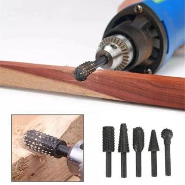 Imagem de Kit com 5 brocas / grozas para entalhamento de madeira - DHT
