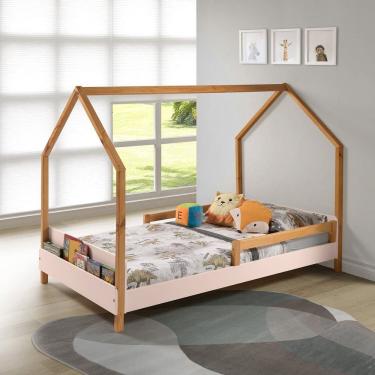 Imagem de Cama Montessori Moana 140x95x205 Cm Rosa/Amêndoa