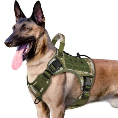 Imagem de Arnês tático para cães WINGOIN para cães extra grandes Green Camo
