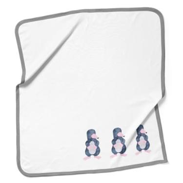 Imagem de Coisas de Nine Flufi Bicho Toupeira Quatro Camadas de Algodão, Único, Branco com Estampa de Toupeira