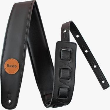 Imagem de Correia vintage sintetico larga violão viola contrabaixo guitarra cint