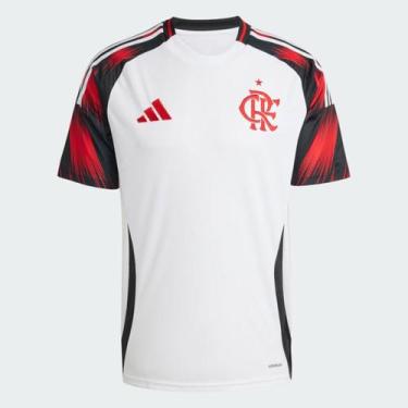 Imagem de Camisa Flamengo II 25/26 s/n Torcedor Adidas Masculina, Branco, P