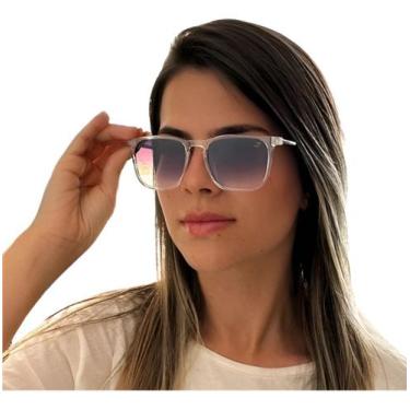 Imagem de Oculos De Sol Quadrado Preto Unissex Proteção Uv400 Original - Finoti,