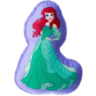 Imagem de Almofada 3D Princesa Ariel Aveludada Oficial Pequena Sereia