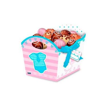 Imagem de Cachepot Médio Chá Revelação com 8 Unidades - Festcolor