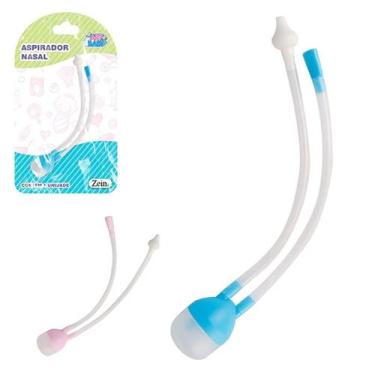 Imagem de Aspirador Nasal Por Sucção Nariz Entupido Bebe Cor Azul - Art Baby