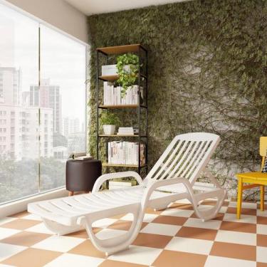 Imagem de Espreguiçadeira Tambaba com Rodas Branca - Mobly