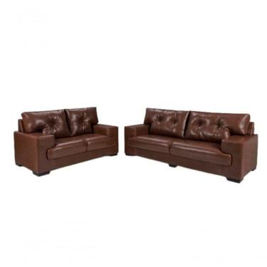 Imagem de Sofá Julia Conjunto 2 E 3 Lugares Império Estofados Courissimo Pinhão 849