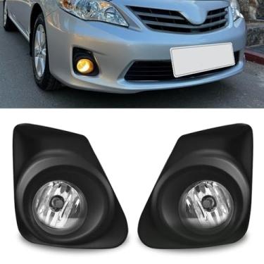 Imagem de SINYATO INDUST Conjunto de faróis de neblina para Toyota Corolla 2011 2012 2013, substituição de farol de neblina para direção de para-choques (lâmpadas de halogêneo) - 1 par