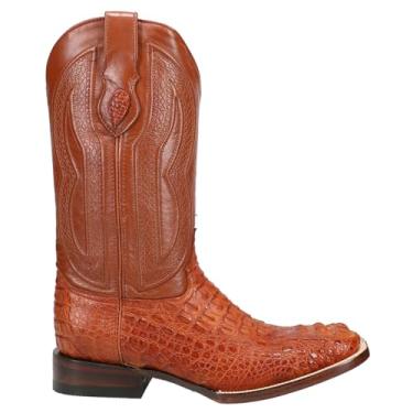 Imagem de Ferrini Botas masculinas de couro Caiman Cognac, Marrom, 41 BR G