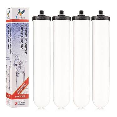 Imagem de DOULTON W9123053 ¦ UltraCarb de 25,4 cm ¦ Filtro de elemento de vela de substituição de cerâmica de água potável autêntico ¦ 9501 ¦ Branco ¦ Certificado NSF ¦ Rosca BSP ¦