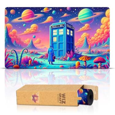Imagem de Wizcraft Tardis in Space (Stitched) - Doctor Who, MTG Playmat - Compatible with Magic The Gathering Playmat - Play MTG, YuGiOh, TCG - Original Play Mat Art Designs & Accessories