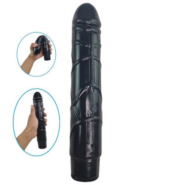 Imagem de Penis Dildo Vibrador Preto Vaginal 23cmponto G Estimulação