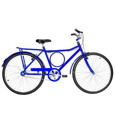 Imagem de Bicicleta Masculina Aro 26 Barra Circular Alumínio Natural Cor Azul