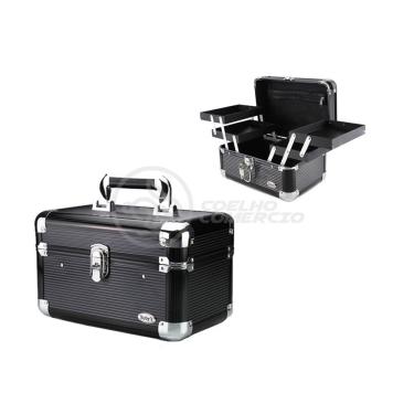 Imagem de Maleta De Maquiagem E Joias Ruby's Organizadora Completa Fs-1152c Preto Profissional