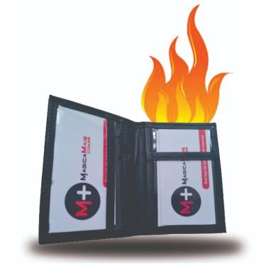 Imagem de Mágica Flaming Business Card Wallet Carteira De Cartao De Visita Em Chama