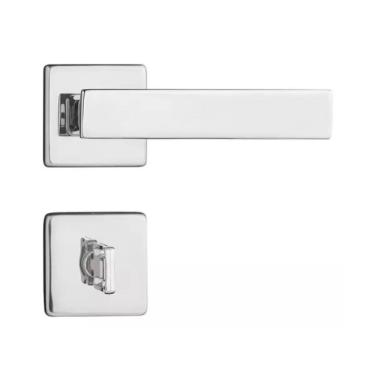 Imagem de Fechadura De Porta Pado 701 Roseta Quadrada Banheiro - Wc - Cromado