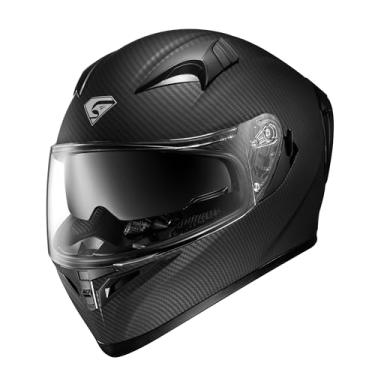 Imagem de KYPARA Capacete Integral Para Motocicleta Com Viseira Interna Escurecida E Homologado Ciclomotor, Quadriciclo, Scooter (Preto Fosco, Extragrande)