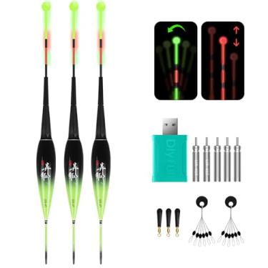 Imagem de QualyQualy Boias de pesca com carregador com 3 peças que mudam de cor para pesca em Walleyes tipo Crappie Walleyes