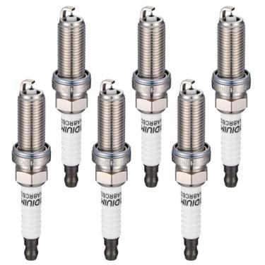 Imagem de SYKRSS Pacote com 6 velas de ignição Iridium Platinum 96372 - Compatível com Maserati Ghibli 2014-2020, Levante 2017-2020, Quattroporte 2014-2018, motor 3.0L - Substitui a vela de ignição SILKAR8C6DS