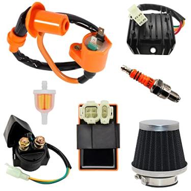 Imagem de RUITONDA Bobina De Ignição Com 6 Pinos, Caixa Cdi, Retificador 4 Relé Solenoide 110Cc Para Gy6 Taotao 50Cc 70Cc 90Cc 125Cc 150Cc, Scooter, Quadriciclo, Kart, Ciclomotor, Motocross