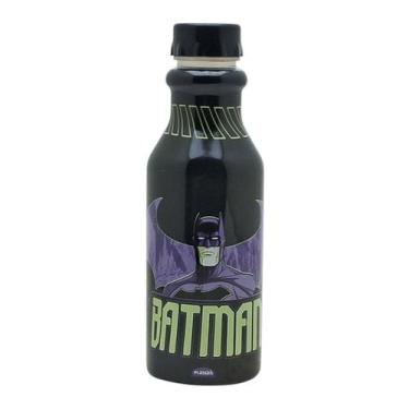 Imagem de Garrafa de Água Infantil 500ML Garrafinha Escolar Plasútil, Batman