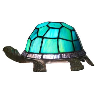Imagem de NUODITOS Luz Noturna Estilo Tiffany Com Vitral E Abajur De Tartaruga, Presentes Para Crianças, Mesa Cabeceira, Decoração Casa, Cabeceira Pequena, Lâmpada Led Inclusa