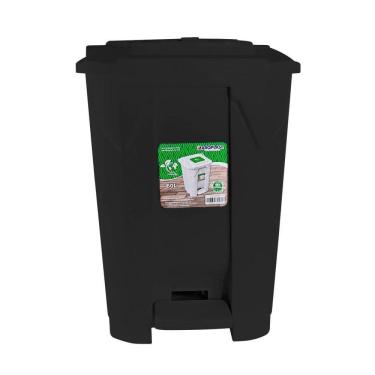 Imagem de Lixeira Grande 60 Litros Com Pedal, Rodas E 2 Aberturas – Praticidade e Higiene