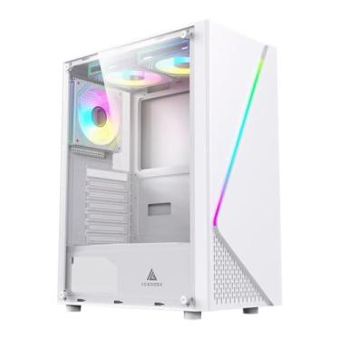 Imagem de Gabinete Gamer Acegeek Lumix | Mid-Tower | Lateral de Vidro | Branco | AG-LUMIX-WH