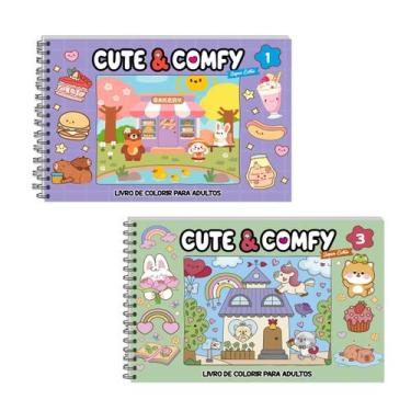 Imagem de Kit 2 Livro de Colorir Cute & Comfy Super Extra Capa Dura - Editora On