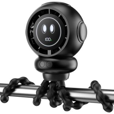 Imagem de Ventilador de carrinho de bebê com cabeça ajustável de 360°, bateria recarregável e operação silenciosa – Ventilador de encaixe portátil para carrinhos, assentos de carro e berços – Solução de