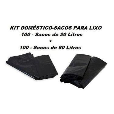 Imagem de Kit Doméstico-sacos P Lixo-20 E 60 Litros-descartáveisjá - HIGIPACK